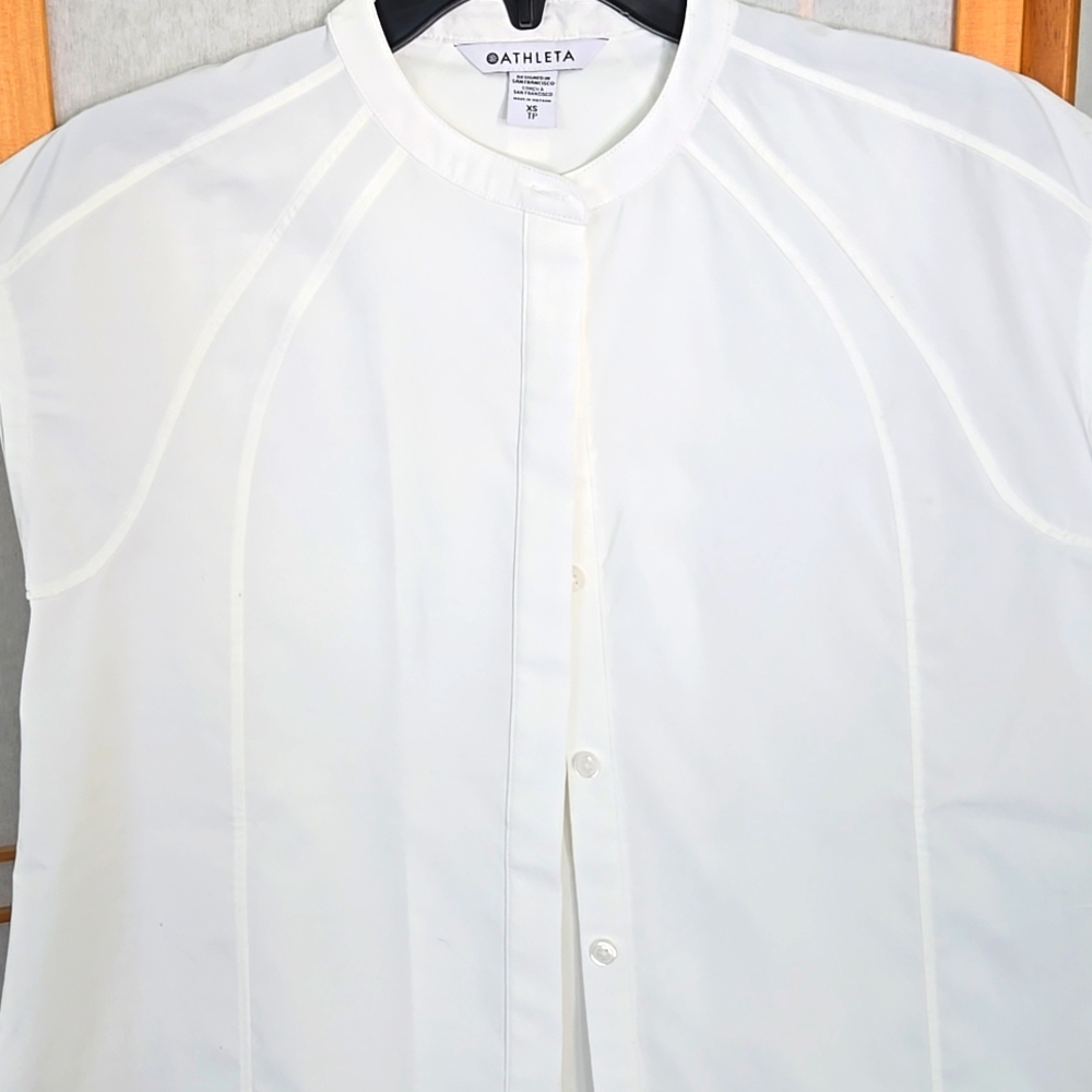 Athleta Advantage Poplin Top Xsmall NWOT